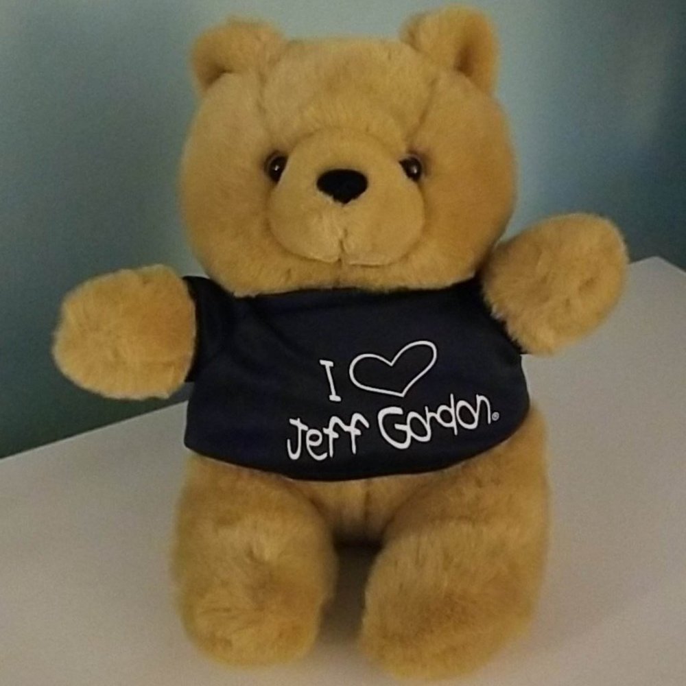 Jeff Gordon NASCAR Action Sports Image Stuffed Plush Brown Bear 10"